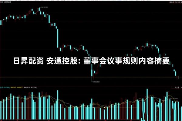 日昇配资 安通控股: 董事会议事规则内容摘要