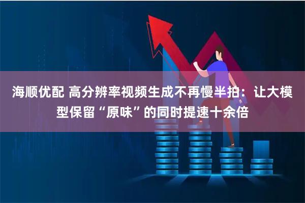 海顺优配 高分辨率视频生成不再慢半拍：让大模型保留“原味”的同时提速十余倍